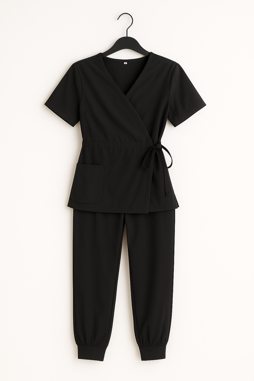 Jazzy Tie Waist Set- Black