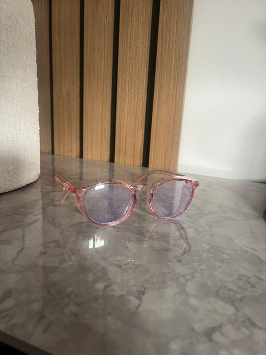 JAZZY PINK ROUND GLASSES